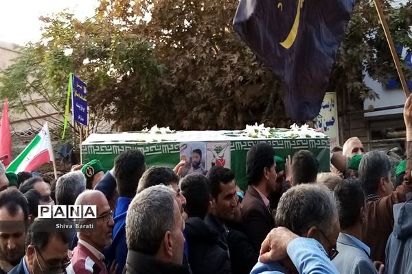 تشییع باشکوه شهید بسیجی مدافع امنیت حسن براتی در کاشمر