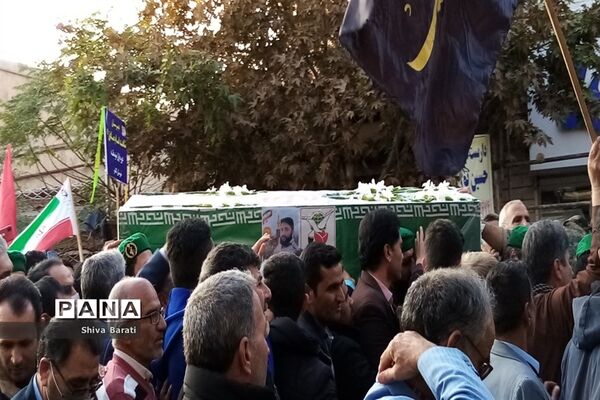 تشییع باشکوه شهید بسیجی مدافع امنیت حسن براتی در کاشمر