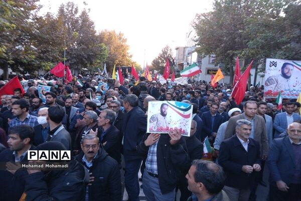 تشییع باشکوه شهید بسیجی مدافع امنیت حسن براتی در کاشمر