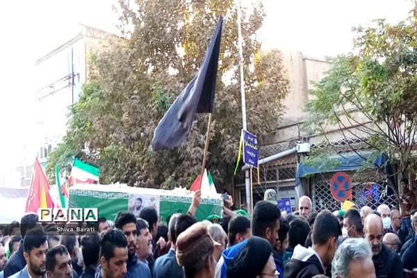 تشییع باشکوه شهید بسیجی مدافع امنیت حسن براتی در کاشمر