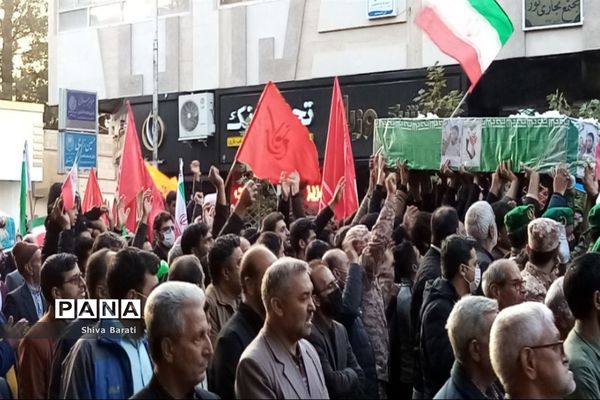 تشییع باشکوه شهید بسیجی مدافع امنیت حسن براتی در کاشمر