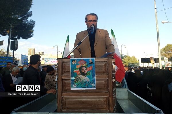 تشییع باشکوه شهید بسیجی مدافع امنیت حسن براتی در کاشمر