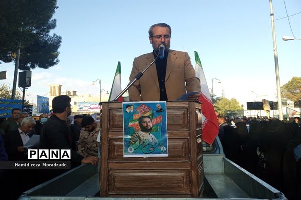 تشییع باشکوه شهید بسیجی مدافع امنیت حسن براتی در کاشمر