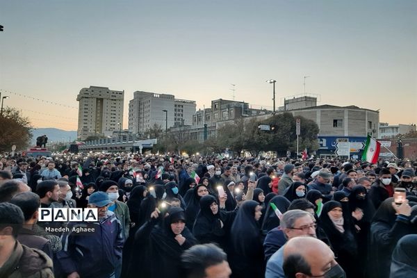 مراسم تشییع پیکر شهید حسن براتی در مشهد مقدس