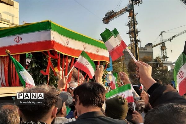 مراسم تشییع پیکر شهید حسن براتی در مشهد مقدس