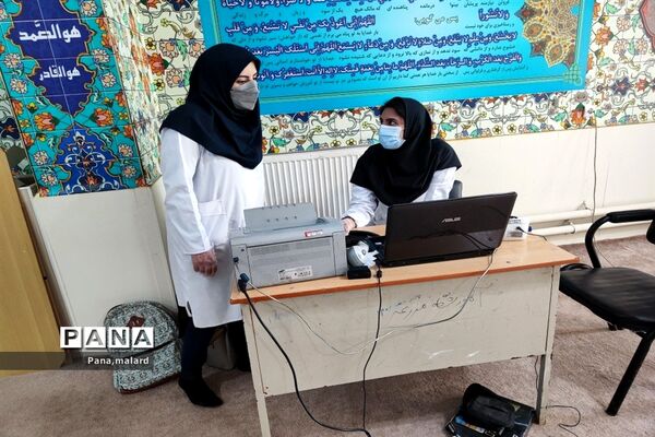برپایی پایگاه انتقال خون در دبستان مزرعه صفادشت
