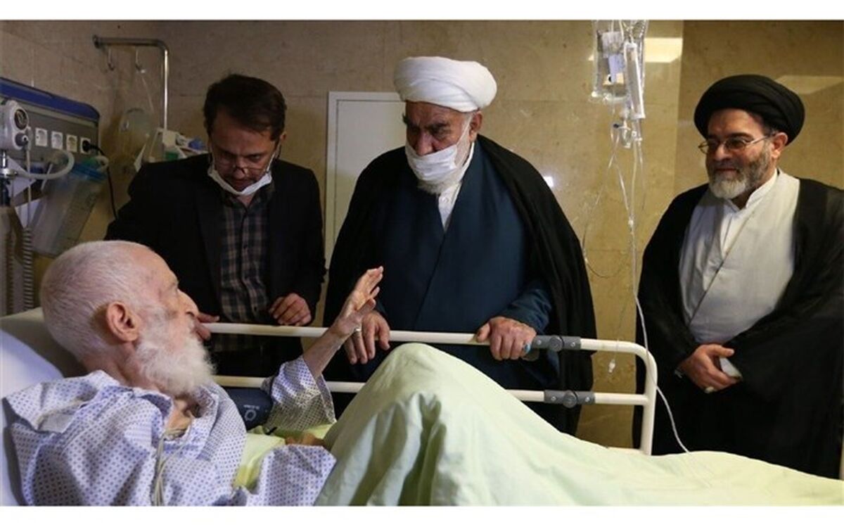 عیادت رئیس دفتر مقام معظم رهبری از حضرت آیت‌الله شبیری زنجانی