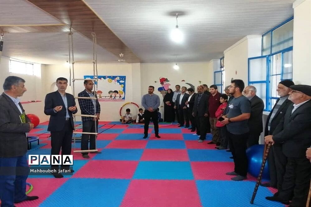 آیین افتتاح اتاق ورزش طرح شهید‌سلیمانی در روستای دلمرز