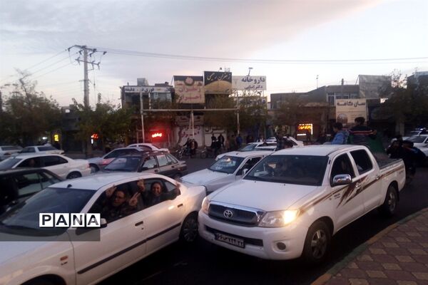 شادی مردم‌تربت جام پس از برد تیم‌ملی فوتبال کشور