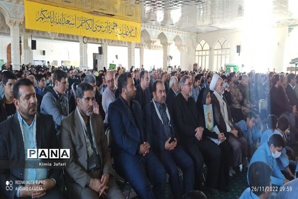 حضور پرشکوه دانش‌آموزان کاشمری در همایش بزرگ اقتدار بسیج