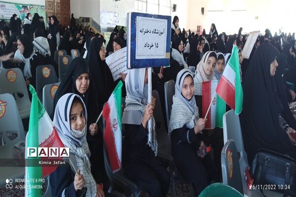 حضور پرشکوه دانش‌آموزان کاشمری در همایش بزرگ اقتدار بسیج