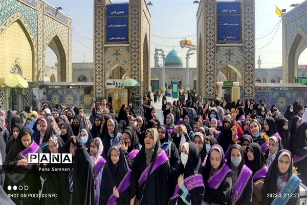 اعزام دانش‌آموزان دختر زیارت اولی استان سمنان به مشهد مقدس