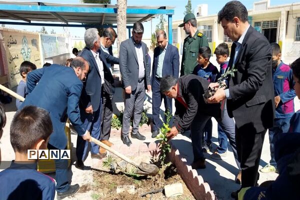 گرامیداشت روز درختکاری  با حضور معاون تربیت‌بدنی اداره‌کل آموزش و پرورش