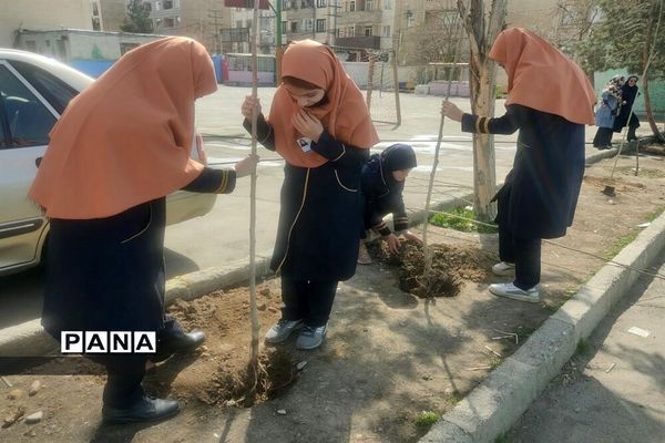 روز درختکاری  و کاشت گل و درخت توسط دانش‌آموزان مدارس ملارد
