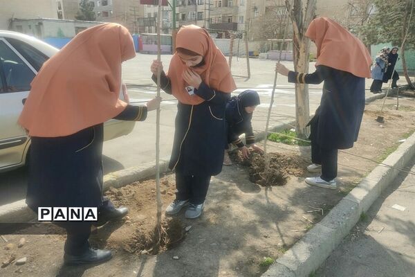 روز درختکاری  و کاشت گل و درخت توسط دانش‌آموزان مدارس ملارد