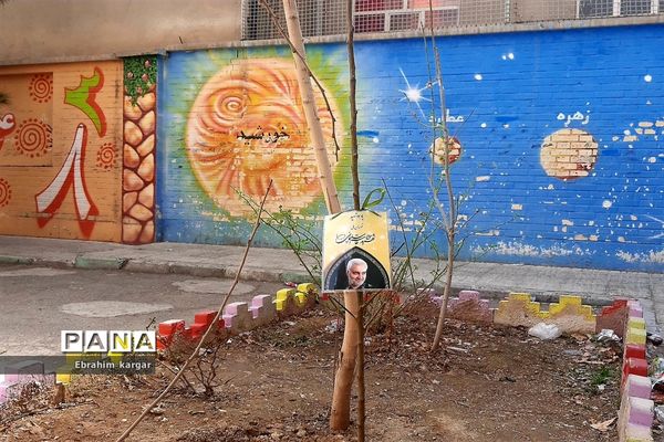 کاشت نهال به یاد شهید حاج قاسم سلیمانی و شهید کبیری طامه