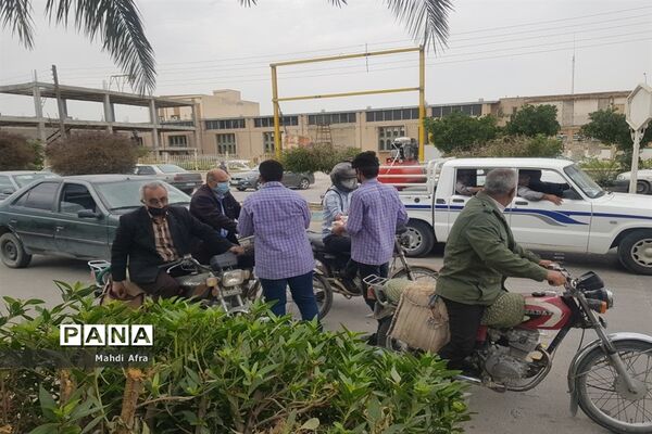 برپایی ایستگاه صلواتی ویژه نیمه شعبان توسط دانش‌آموزان هنرستان کاردانش دکتر حسابی بهبهان