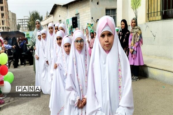 جشن نیکوکاری و درختکاری  در مدرسه مسلم صادقی شریف‌آباد پاکدشت