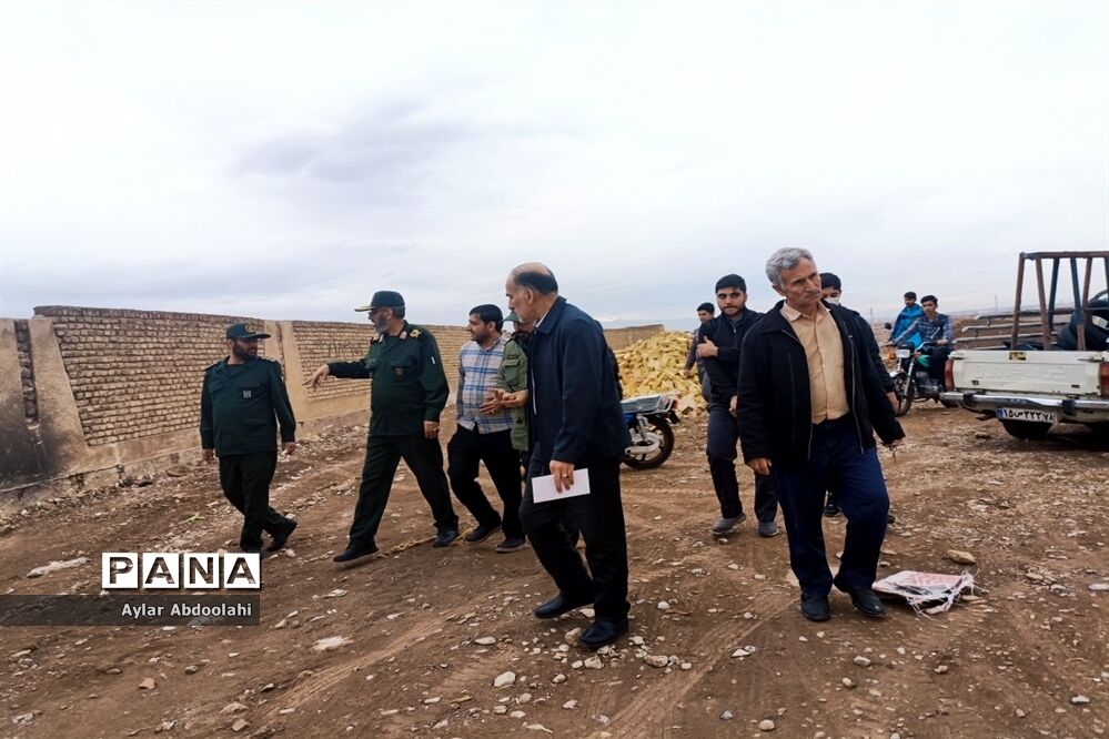 بازدید معاون عملیات سازمان بسیج کشور از حوضه درحال ساخت بسیج،  شهرستان قرچک