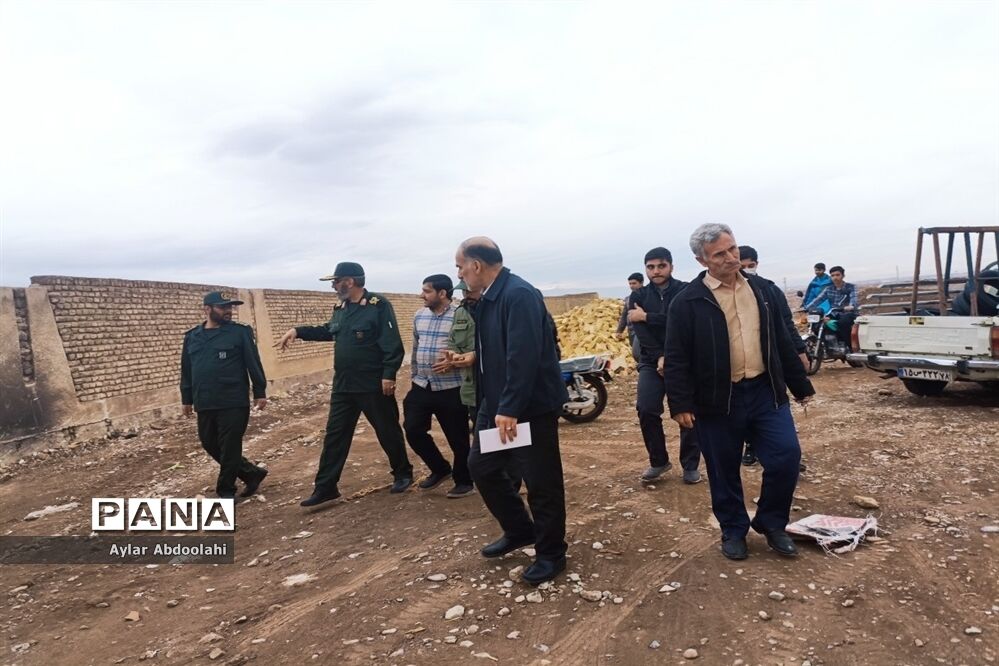 بازدید معاون عملیات سازمان بسیج کشور از حوضه درحال ساخت بسیج،  شهرستان قرچک