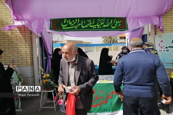 برپایی موکب مدرسه شاهد۱۶ امام خامنه‌ای به‌مناسبت ولادت حضرت صاحب الزمان (عج)