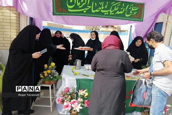 برپایی موکب مدرسه شاهد۱۶ امام خامنه‌ای به‌مناسبت ولادت حضرت صاحب الزمان (عج)