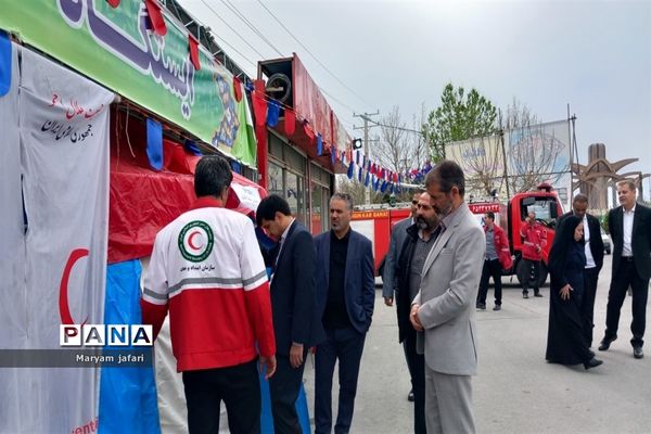 بازدید مسئولان از خدمات هلال‌احمر در صفادشت
