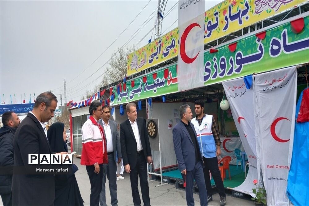 بازدید مسئولان از خدمات هلال‌احمر در صفادشت