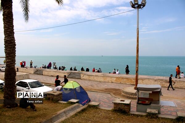 گردشگران نوروزی در ساحل بندر بوشهر-2