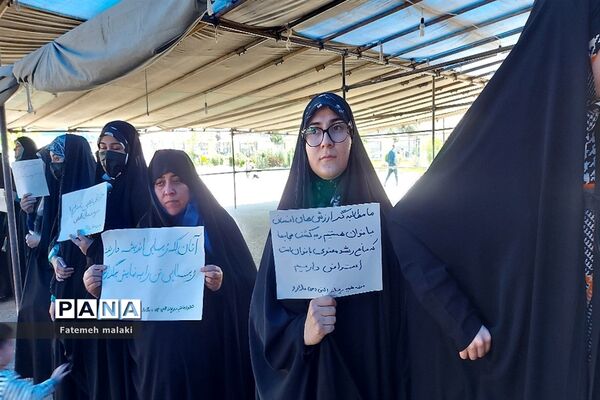 اجتماع بانوان محجبه در حمایت از عفاف و حجاب در نمازجمعه ملارد