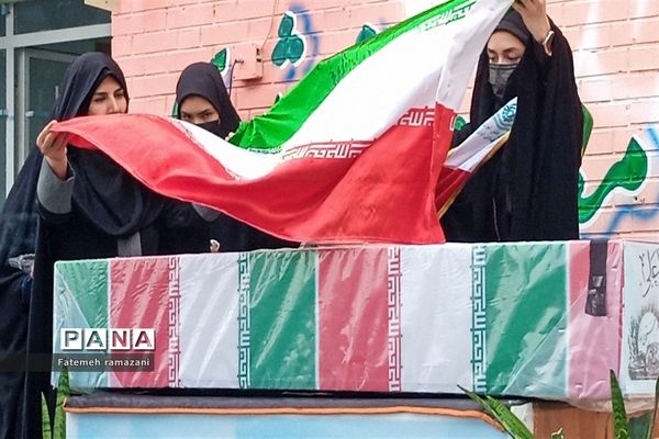 وداع با پیکر شهید گمنام در مدارس ملارد