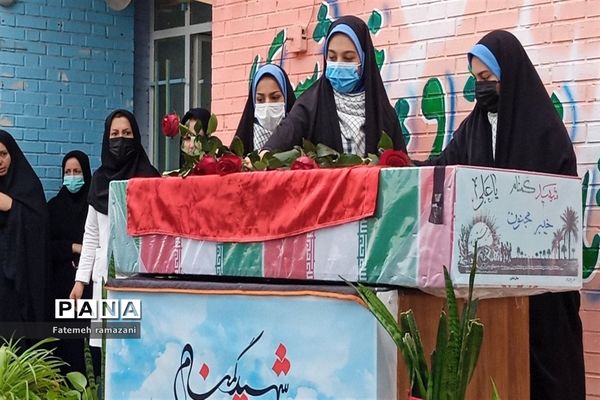 وداع با پیکر شهید گمنام در مدارس ملارد