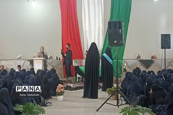 مراسم تجدید میثاق با شهید گمنام در مدرسه شریعت قرچک