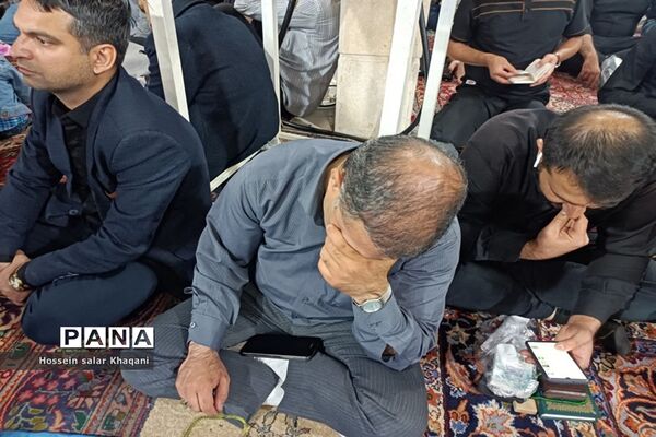 مراسم احیای شب بیست و یکم در حسینیه سیدالشهدای شیراز