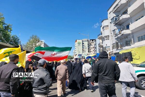 حضور پر شور مردم در راهپیمایی روز قدس در تهران