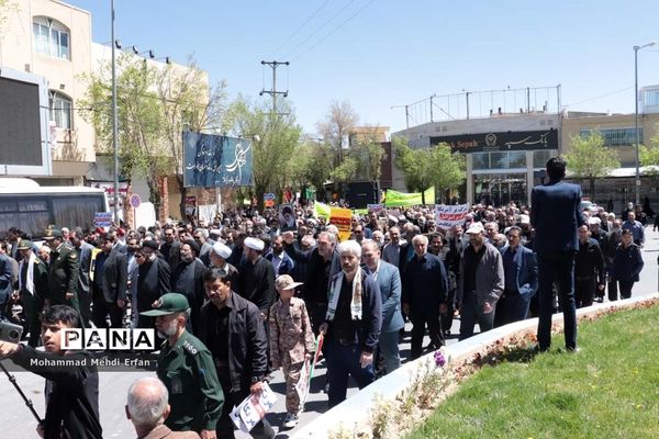 حضور با شکوه مردم آباده در راهپیمایی روز جهانی قدس