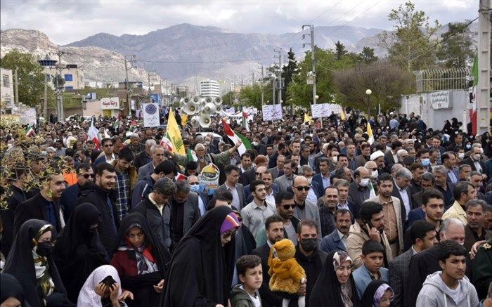 راهپیمایی روز جهانی قدس در ایوان برگزار شد/فیلم