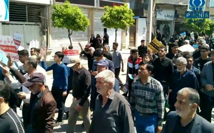 حضور مردم میاندورود در راهپیمایی روز قدس