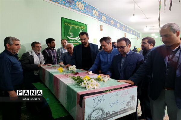 آیین استقبال از پیکر شهید گمنام در آموزش‌و‌پرورش ملارد