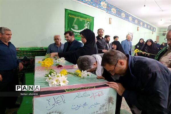 آیین استقبال از پیکر شهید گمنام در آموزش‌و‌پرورش ملارد