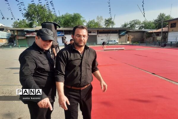 مراسم عزاداری و برپایی سفره افطاری در ساری
