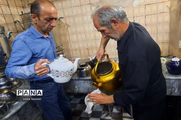 مراسم عزاداری و برپایی سفره افطاری در ساری