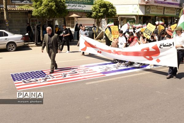 راهپیمایی روز قدس در شهرستان بهنمیر