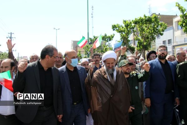حضور پرشور دهه‌نودی‌ها در راهپیمایی روز قدس شهرستان قرچک