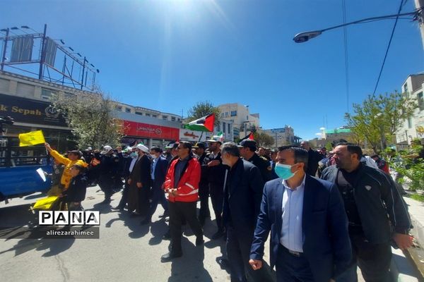 برگزاری مراسم راهپیمایی روز قدس در شهرستان فیروزکوه