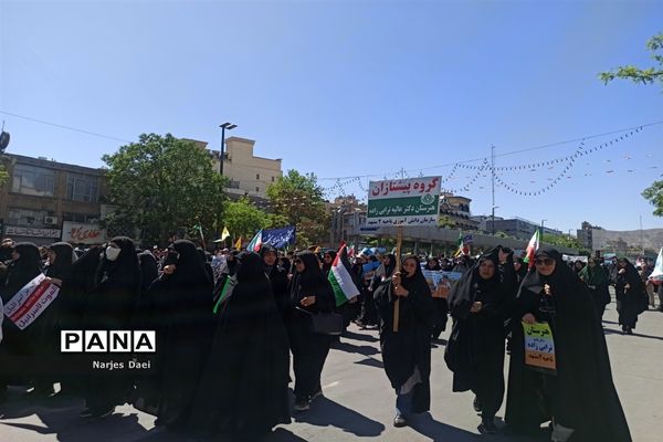 راهپیمایی بزرگ مردم مشهد در آخرین جمعه ماه مبارک رمضان