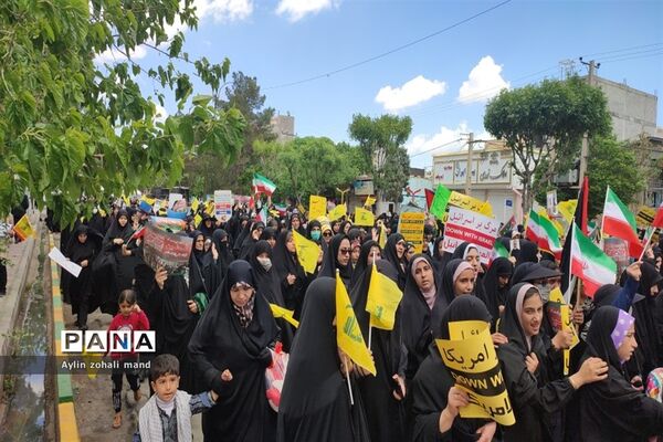 استقبال بی‌نظیر مردم انقلابی شهرستان رباط‌کریم از راهپیمایی روز قدس
