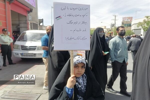 حضور پررنگ کودکان و نوجوانان شیرازی در راهپیمایی روز قدس