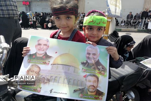 حضور پررنگ کودکان و نوجوانان شیرازی در راهپیمایی روز قدس
