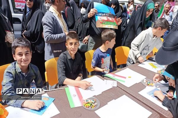 حضور پررنگ کودکان و نوجوانان شیرازی در راهپیمایی روز قدس